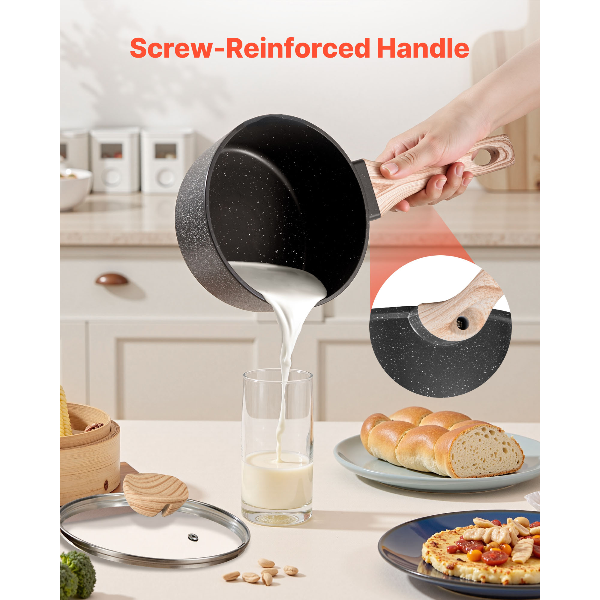 Nonstick Saucepan With Detachable Handle And Tempered Glass Lid_voghion.com